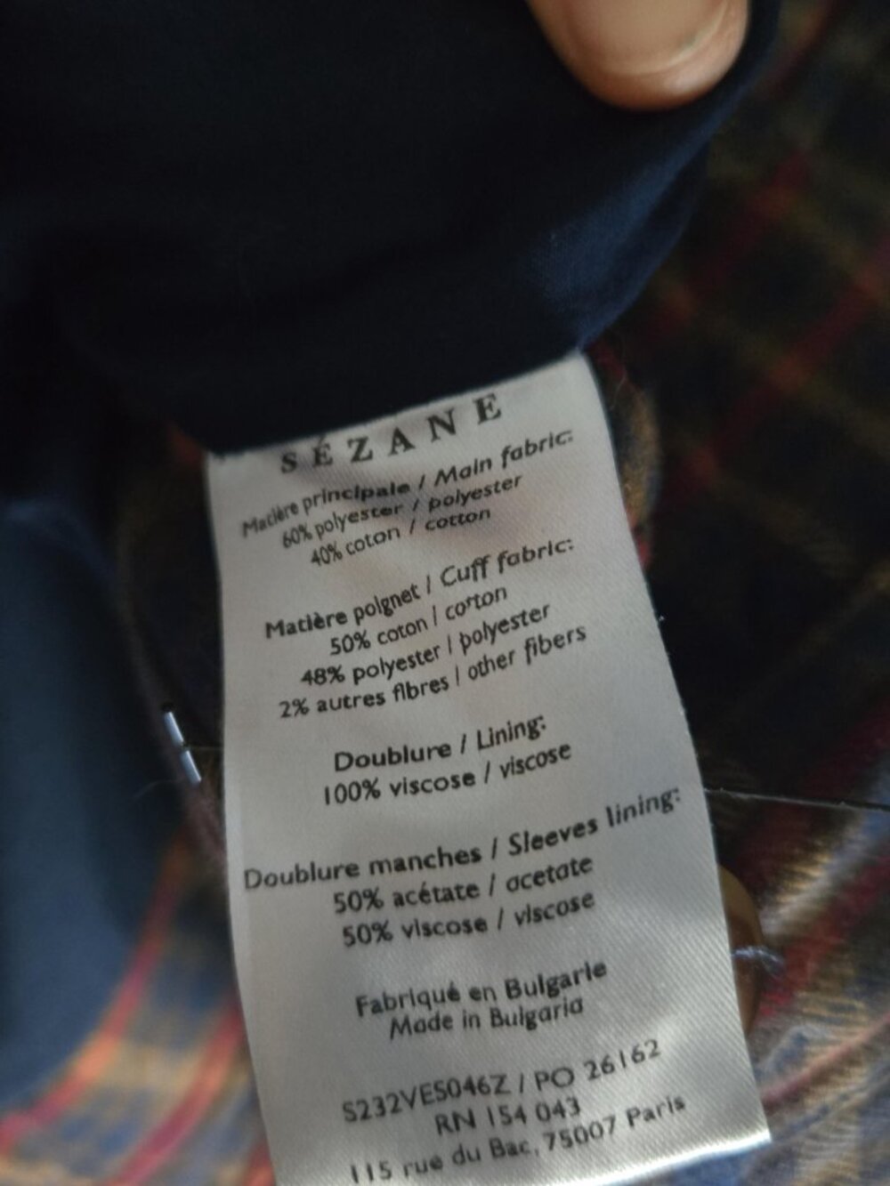 Sezane quilted Will jacket sz M - Picture 7 of 7